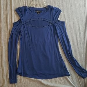Rock & Republic Long Sleeve Cold Shoulder Shirt S